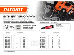 Бур SDS Plus S2 16x210 Patriot 812010065