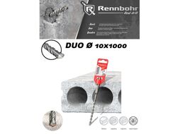 Сверло-бур по бетону SDS+ 10х1000мм "Duo" Rennbohr 681010