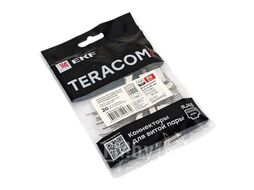Коннектор RJ-45 TERACOM PRO экранированный 8P8C 30мкд Cat.5E универсальный (упак.20шт) EKF TRP-PLUG-5EFTP-20