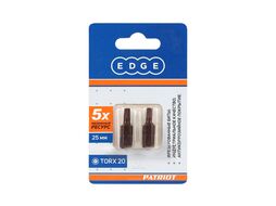 Бита EDGE by T20, сталь S2, длина 25 мм, 2шт в блистере Patriot 818010019