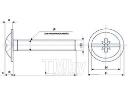 Мебельный винт KOMBI 4х25, цинк (700шт) EKT VZ010944