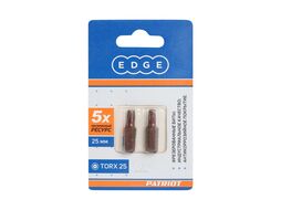 Бита EDGE by T25, сталь S2, длина 25 мм, 2шт в блистере Patriot 818010020