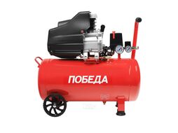 Компрессор поршневой масляный KM 50-250, 250 л/мин, 8 бар, 1800 Вт, 50 л, быстросъемный 1/4" ПОБЕДА 525301767