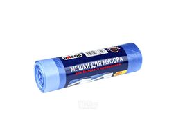 Мешки для мусора с завязками 60см х 70см ПНД 60л, цвет голубой, 20шт/рул Unibob 51465