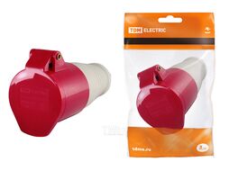 Розетка 234 переносная 3Р+РЕ 63А 380В IP54 TDM SQ0603-0017