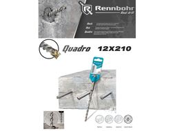 Бур SDS+ Quadro 4 грани 12x210 Rennbohr 511221