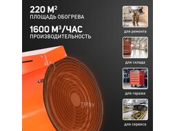 Тепловентилятор электрический PT-R 24, 380В, терморегулятор, нерж.ТЭН, вилка встраиваемая на блоке управления Patriot 633307285