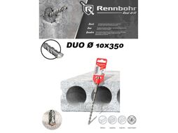 Сверло-бур по бетону SDS+ 10х350мм "Duo" Rennbohr 681035