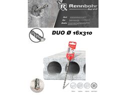 Сверло-бур по бетону SDS+ 16х310мм "Duo" Rennbohr 681631