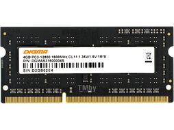 Память DDR3L 4Gb 1600MHz Digma DGMAS31600004S RTL PC3-12800 CL11 SO-DIMM 204-pin 1.35В single rank