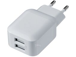 Сетевой адаптер белый (2 порта USB, 5V/2А, пакет) EPA-13 Defender 83841