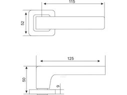 Комплект ручка и защелка АЛЛЮР АРТ "КОЛОМБО" SN+L45-8 SN (2380/S45) мат.никель (20) (компл) УЗК 15199