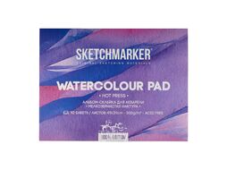 Блок бумаги для акварели "Sketchmarker" 100% хлопок, 31*41 см, 300 г/м2, 10 л., крупнозернистая