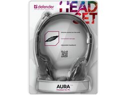Гарнитура AURA 104 BLACK Компьютерная гарнитура Aura 104 черный, кабель 1,8 м Defender 63104