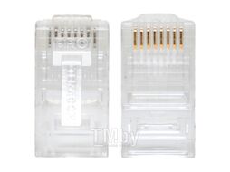 Коннектор RJ-45 TERACOM PRO неэкранированный 8P8C 30мкд Cat.5E универсальный (упак.50шт) EKF TRP-PLUG-5EUTP-50