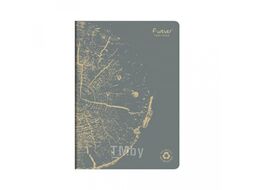 Блокнот А4 210*297 мм, 48 л., в клетку "Forever Premium" склейка сбоку, обл. карт., ассорти