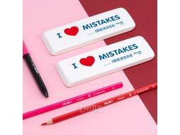 Ластик "I love mistakes", белый