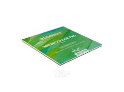 Блок бумаги для акварели "Sketchmarker" 100% хлопок, 26*26 см, 300 г/м2, 10 л., среднезернистая
