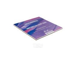 Блок бумаги для акварели "Sketchmarker" 100% хлопок, 26*26 см, 300 г/м2, 10 л., среднезернистая