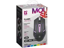 Мышь оптическая Flash MB-600L Оптическая, три кнопки + колесо-конпка, 1200 dpi Defender 52600