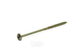 Саморез усиленный по дереву TORX40 8x180, прессшайба, желт. цинк EKT B009204