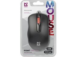 Мышь Point MM-756 Black USB Оптическая, 1000 dpi, 3 кнопки, включая колесо прокрутки Defender 52756