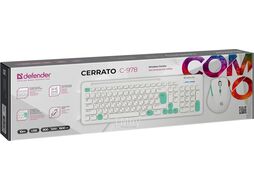 Клавиатура + мышка CERRATO C-978 RU WHITE-BLUE Defender 45978