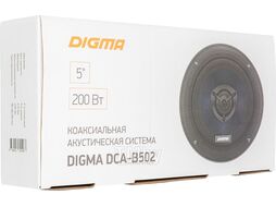 Колонки автомобильные Digma DCA-B502 200Вт 90дБ 4Ом 13см (5дюйм) (ком.:2кол.) коаксиальные двухполосные