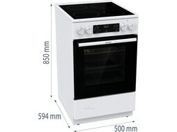Плита Электрическая Gorenje GEC5C61WG белый стеклокерамика (без крышки)