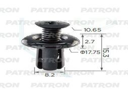 Клипса пластмассовая GM, Hyundai, Kia применяемость: пистон распорный винтовой PATRON P37-0502A