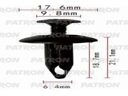 Клипса пластмассовая Ford,GM применяемость: внутренняя отделка PATRON P37-0753