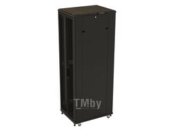 Шкаф коммутационный Hyperline (TTB-4268-DD-RAL9004) напольный 42U 600x800мм пер.дв.перфор. задн.дв.перфор. 2 бок.пан. 800кг черный 710мм 2055мм IP20 сталь