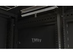 Шкаф коммутационный Hyperline (TTB-4268-DD-RAL9004) напольный 42U 600x800мм пер.дв.перфор. задн.дв.перфор. 2 бок.пан. 800кг черный 710мм 2055мм IP20 сталь