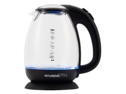 Чайник электрический Hyundai HYK-G3804 1.7л. 2200Вт черный (корпус: стекло)