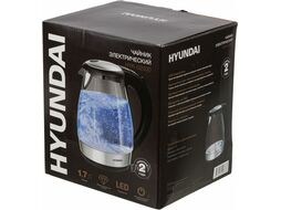 Чайник электрический Hyundai HYK-G2030 1.7л. 2200Вт черный (корпус: стекло)