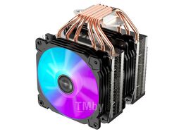 Кулер JONSBO CR-2100 LGA1366 / 115X / 775 / AM4 / AM3 /3+/AM2/+/FM2/+/FM1 (TDP 200W, PWM, 2 х 120mm Dynamic Multi-Color LED Fan, 6 тепловых трубок, 4-pin)