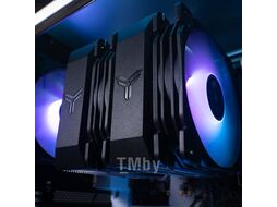 Кулер JONSBO CR-2100 LGA1366 / 115X / 775 / AM4 / AM3 /3+/AM2/+/FM2/+/FM1 (TDP 200W, PWM, 2 х 120mm Dynamic Multi-Color LED Fan, 6 тепловых трубок, 4-pin)
