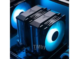Кулер JONSBO CR-2100 LGA1366 / 115X / 775 / AM4 / AM3 /3+/AM2/+/FM2/+/FM1 (TDP 200W, PWM, 2 х 120mm Dynamic Multi-Color LED Fan, 6 тепловых трубок, 4-pin)