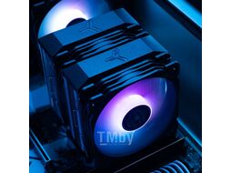 Кулер JONSBO CR-2100 LGA1366 / 115X / 775 / AM4 / AM3 /3+/AM2/+/FM2/+/FM1 (TDP 200W, PWM, 2 х 120mm Dynamic Multi-Color LED Fan, 6 тепловых трубок, 4-pin)