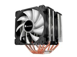 Кулер JONSBO CR-2100 LGA1366 / 115X / 775 / AM4 / AM3 /3+/AM2/+/FM2/+/FM1 (TDP 200W, PWM, 2 х 120mm Dynamic Multi-Color LED Fan, 6 тепловых трубок, 4-pin)