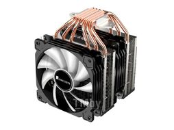 Кулер JONSBO CR-2100 LGA1366 / 115X / 775 / AM4 / AM3 /3+/AM2/+/FM2/+/FM1 (TDP 200W, PWM, 2 х 120mm Dynamic Multi-Color LED Fan, 6 тепловых трубок, 4-pin)