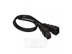 Шнур питания C19-C14, 3х0.75, 220В, 10А, черный, 2.0 метра Lanmaster LAN-PP19/14-2.0-BK