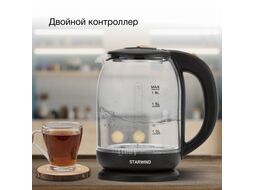 Чайник электрический Starwind SKG1052 1.8л. 1500Вт коричневый/бронзовый (корпус: стекло)