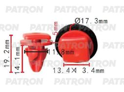 Клипса пластмассовая Chrysler применяемость: обшивка двери PATRON P37-1642