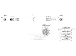 Патч-корд Hyperline PC-LPM-UTP-RJ45-RJ45-C6-2M-LSZH-BL PC-LPM-UTP-RJ45-RJ45-C6-2M U/UTP не экранированный RJ-45 вил.-вилка RJ-45 кат.6 2м синий LSZH 24AWG