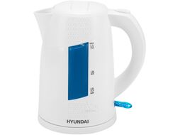 Чайник электрический Hyundai HYK-P2407 1.7л. 2200Вт белый/голубой (корпус: пластик)