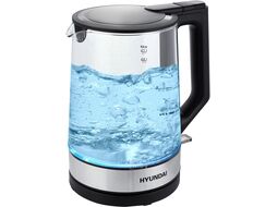 Чайник электрический Hyundai HYK-G8808 1.7л. 2200Вт черный/серебристый корпус: стекло