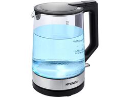 Чайник электрический Hyundai HYK-G8808 1.7л. 2200Вт черный/серебристый корпус: стекло