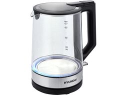 Чайник электрический Hyundai HYK-G8808 1.7л. 2200Вт черный/серебристый корпус: стекло
