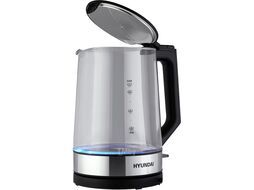 Чайник электрический Hyundai HYK-G8808 1.7л. 2200Вт черный/серебристый корпус: стекло